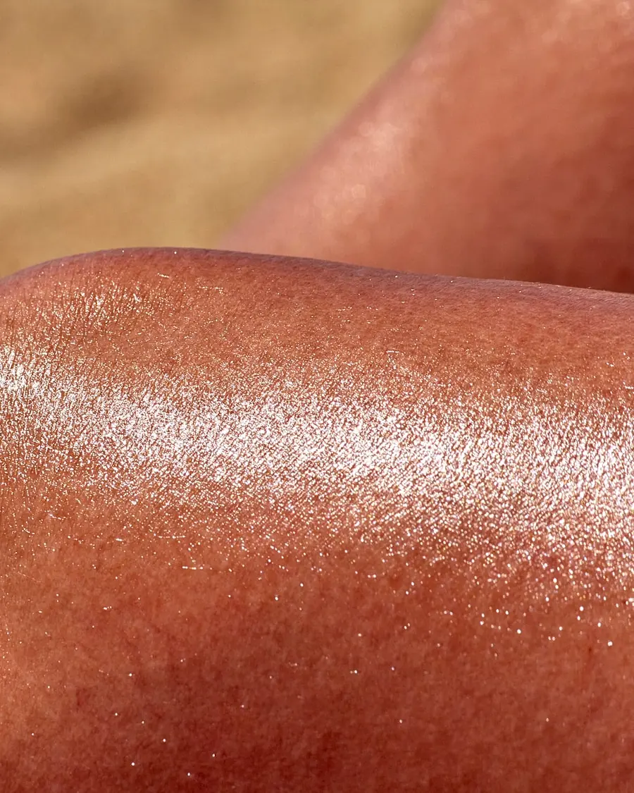 Close-up of smooth, evenly toned skin after hair reduction treatment